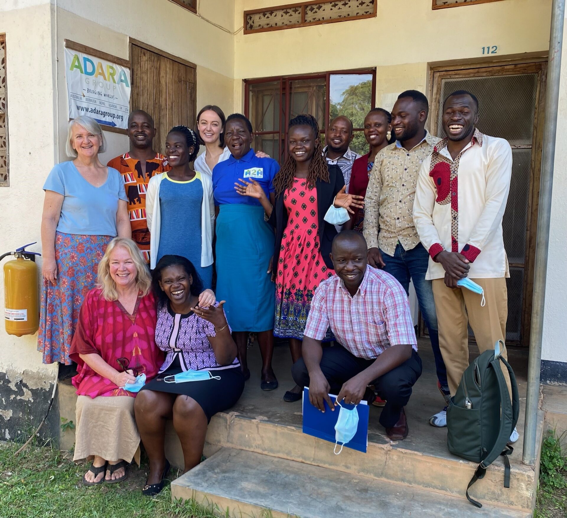 One of Adara's incredible female supporters, Susan Burns , in Uganda with the Adara team